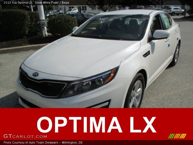 Snow White Pearl / Beige 2015 Kia Optima LX