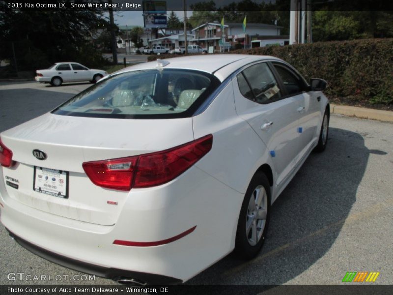 Snow White Pearl / Beige 2015 Kia Optima LX