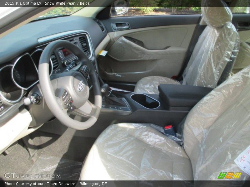 Snow White Pearl / Beige 2015 Kia Optima LX