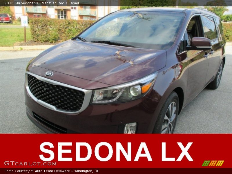 Venetian Red / Camel 2016 Kia Sedona SX