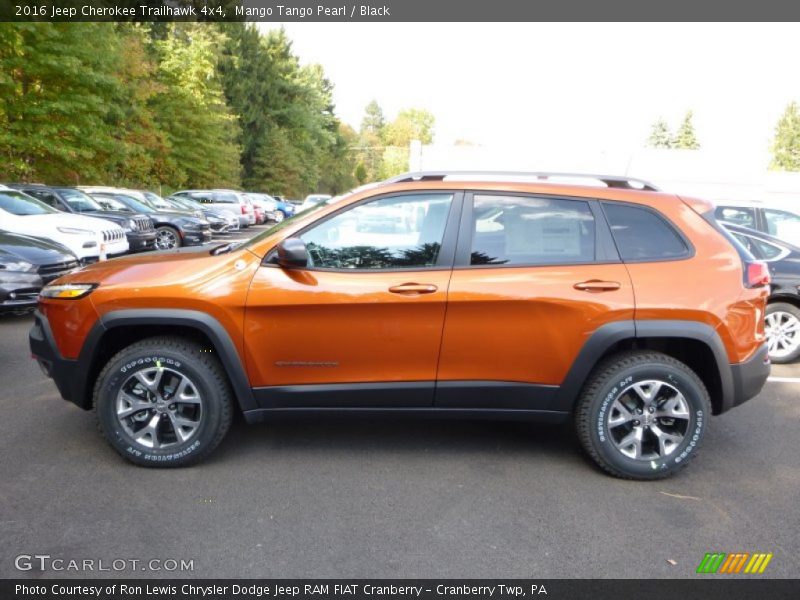 Mango Tango Pearl / Black 2016 Jeep Cherokee Trailhawk 4x4