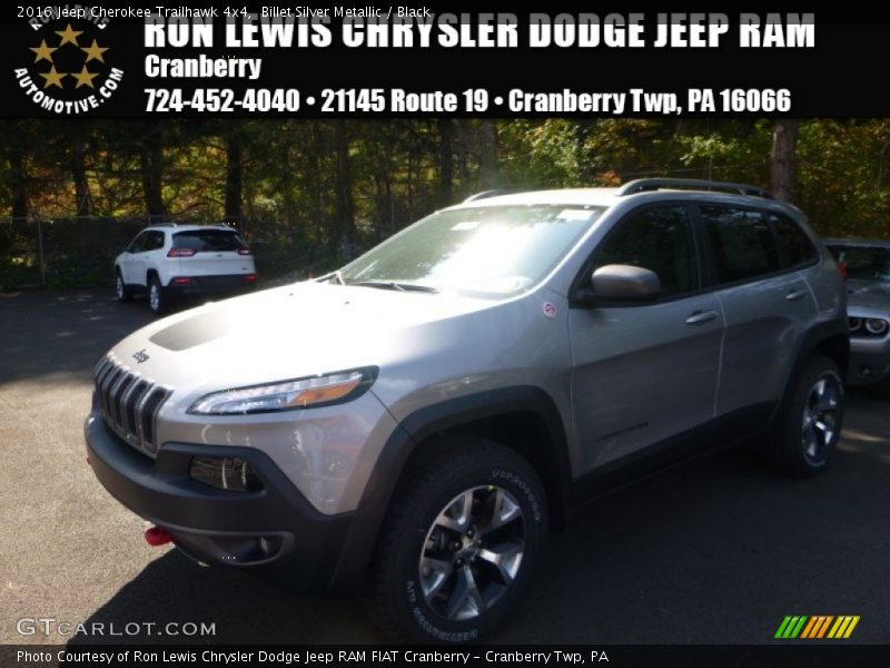 Billet Silver Metallic / Black 2016 Jeep Cherokee Trailhawk 4x4