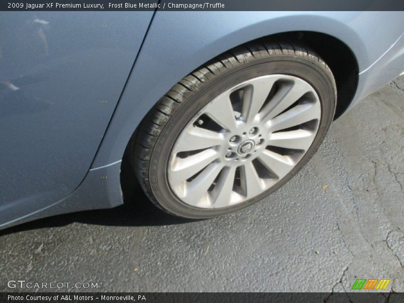 Frost Blue Metallic / Champagne/Truffle 2009 Jaguar XF Premium Luxury