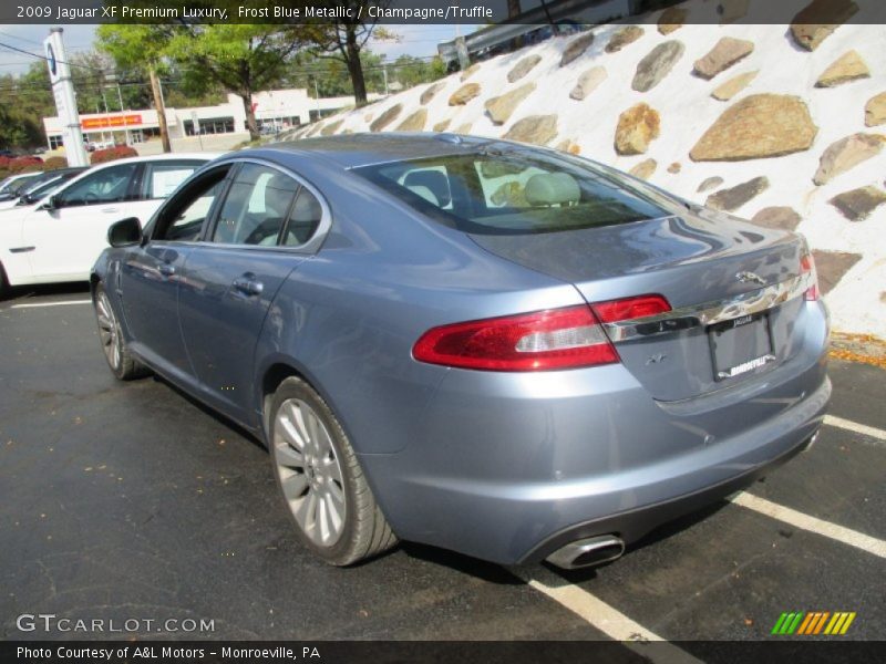 Frost Blue Metallic / Champagne/Truffle 2009 Jaguar XF Premium Luxury