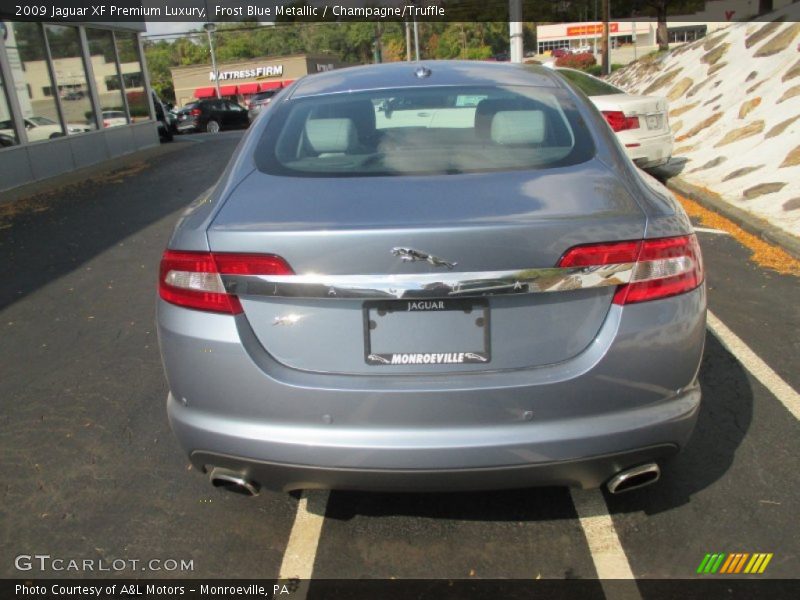 Frost Blue Metallic / Champagne/Truffle 2009 Jaguar XF Premium Luxury