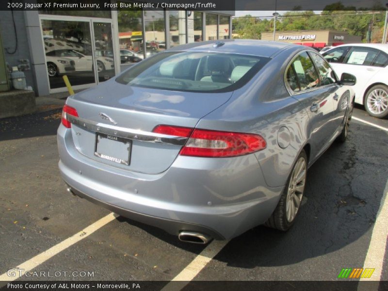 Frost Blue Metallic / Champagne/Truffle 2009 Jaguar XF Premium Luxury