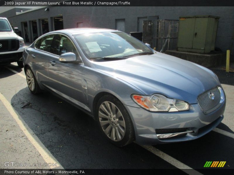 Frost Blue Metallic / Champagne/Truffle 2009 Jaguar XF Premium Luxury