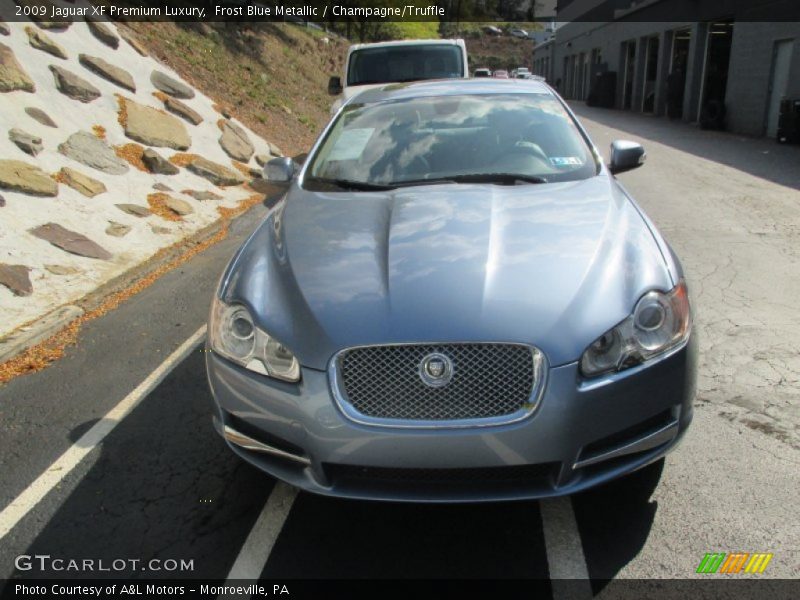 Frost Blue Metallic / Champagne/Truffle 2009 Jaguar XF Premium Luxury