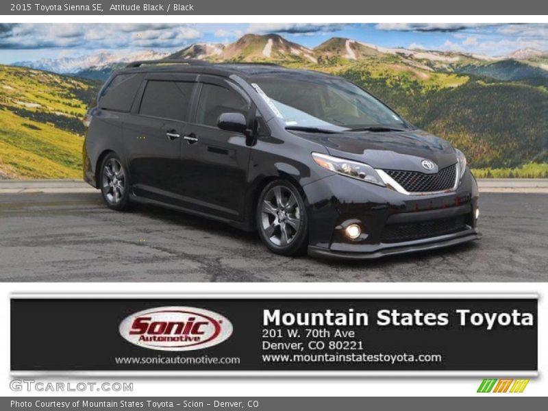 Attitude Black / Black 2015 Toyota Sienna SE