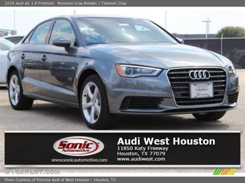 Monsoon Gray Metallic / Titanium Gray 2016 Audi A3 1.8 Premium