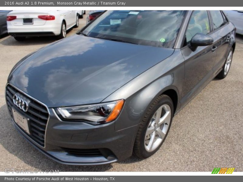 Monsoon Gray Metallic / Titanium Gray 2016 Audi A3 1.8 Premium