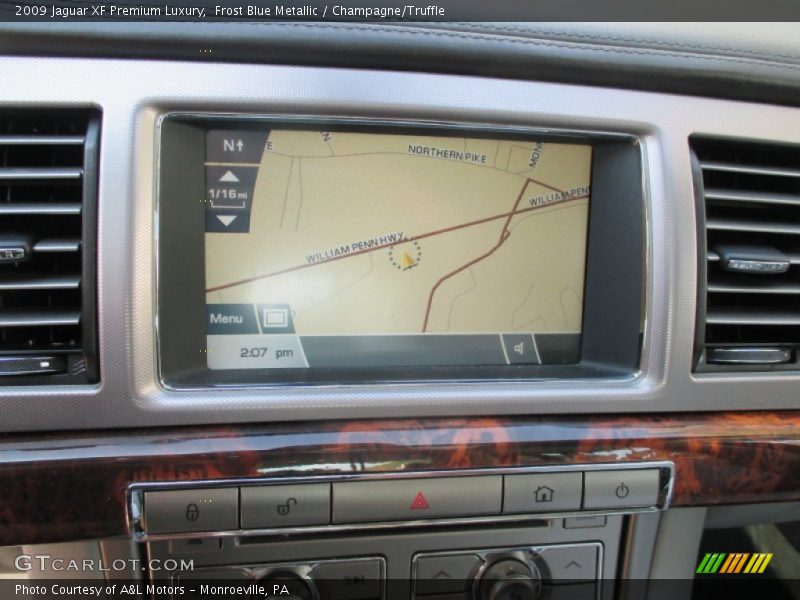 Frost Blue Metallic / Champagne/Truffle 2009 Jaguar XF Premium Luxury