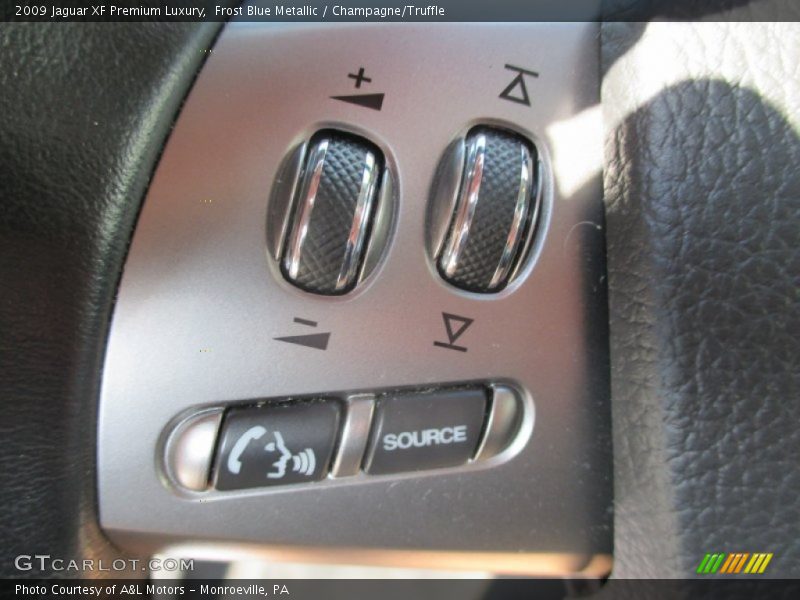 Frost Blue Metallic / Champagne/Truffle 2009 Jaguar XF Premium Luxury