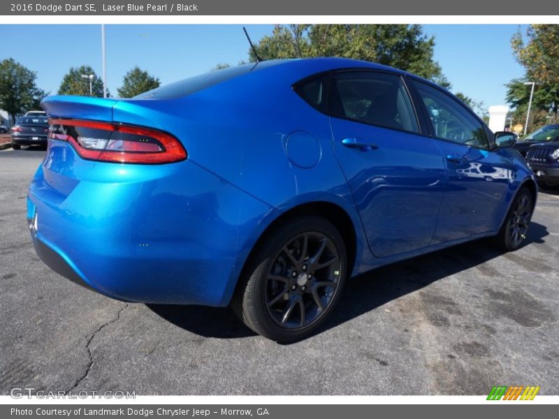 Laser Blue Pearl / Black 2016 Dodge Dart SE