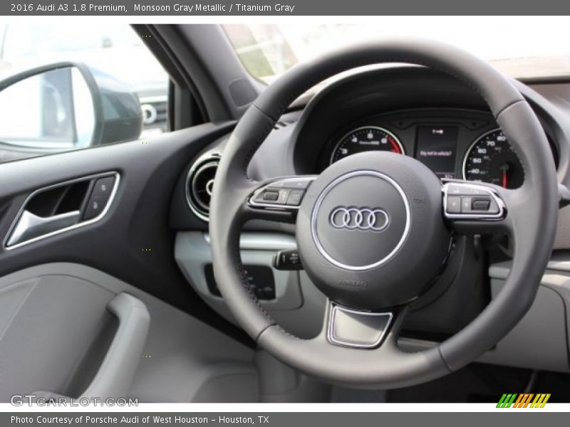 Monsoon Gray Metallic / Titanium Gray 2016 Audi A3 1.8 Premium