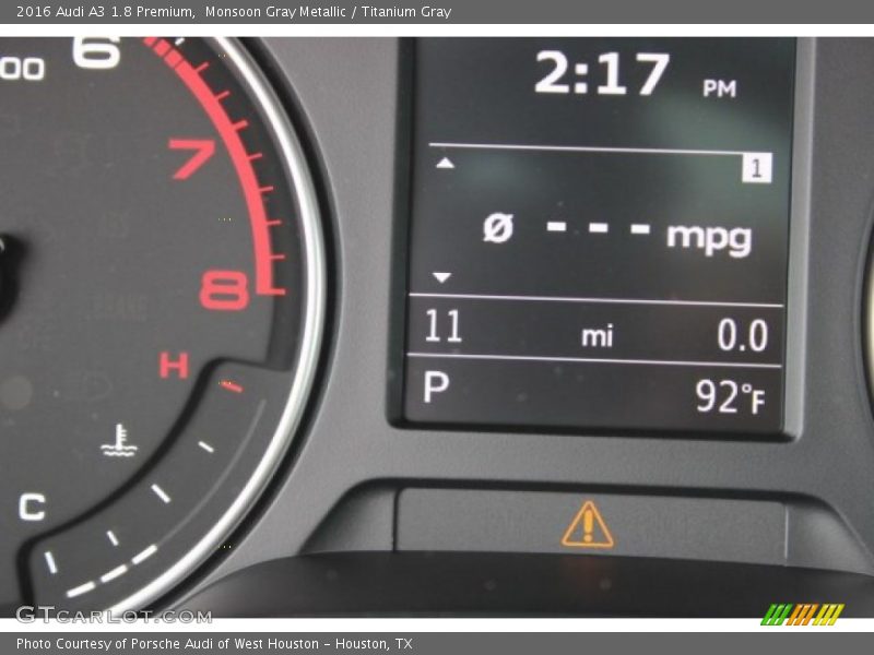 Monsoon Gray Metallic / Titanium Gray 2016 Audi A3 1.8 Premium