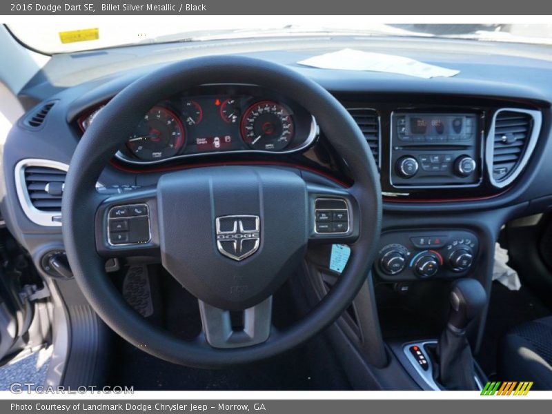 Billet Silver Metallic / Black 2016 Dodge Dart SE