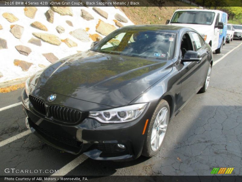 Black Sapphire Metallic / Black 2016 BMW 4 Series 428i xDrive Gran Coupe