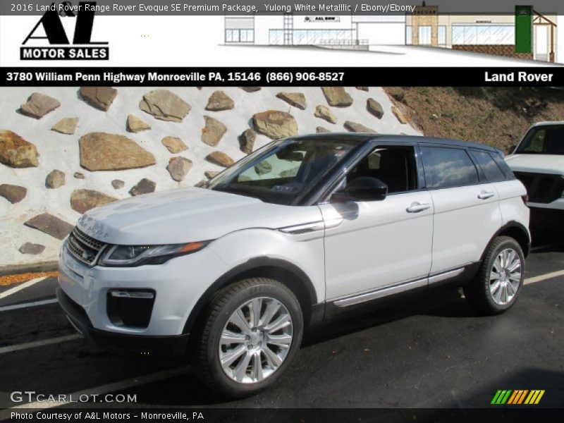 Yulong White Metalllic / Ebony/Ebony 2016 Land Rover Range Rover Evoque SE Premium Package