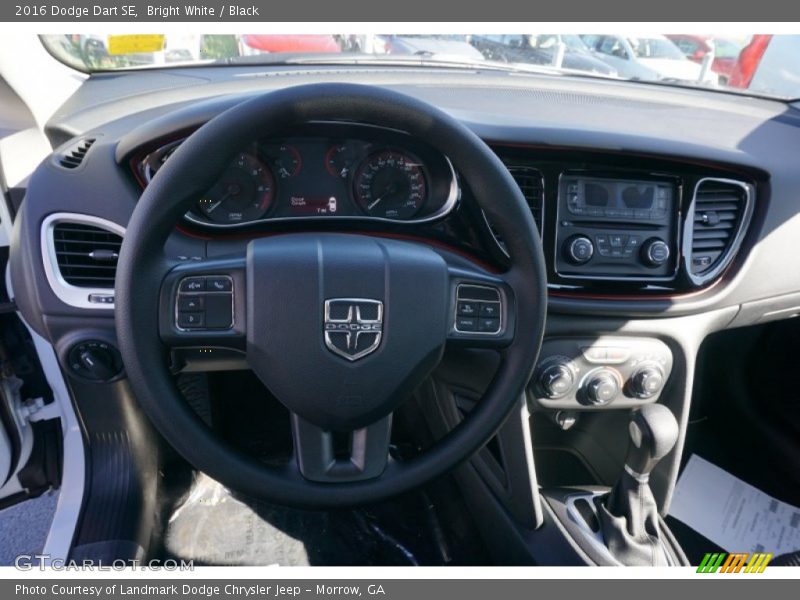 Bright White / Black 2016 Dodge Dart SE