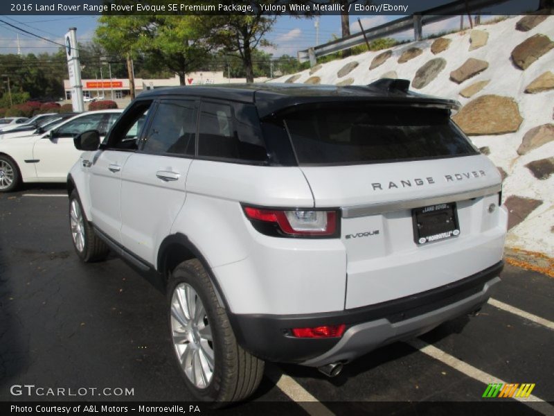 Yulong White Metalllic / Ebony/Ebony 2016 Land Rover Range Rover Evoque SE Premium Package