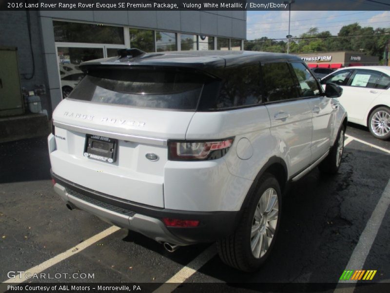 Yulong White Metalllic / Ebony/Ebony 2016 Land Rover Range Rover Evoque SE Premium Package