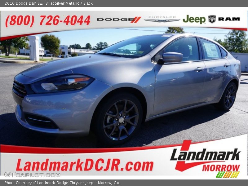 Billet Silver Metallic / Black 2016 Dodge Dart SE