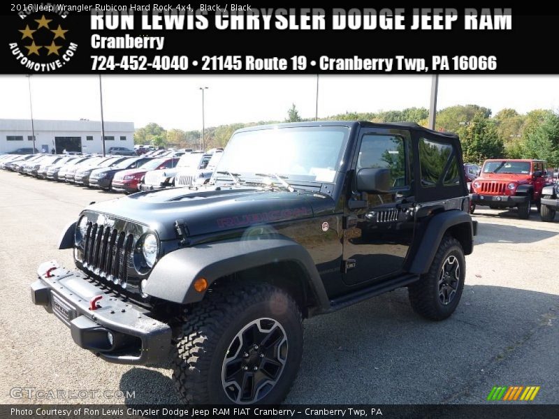 Black / Black 2016 Jeep Wrangler Rubicon Hard Rock 4x4