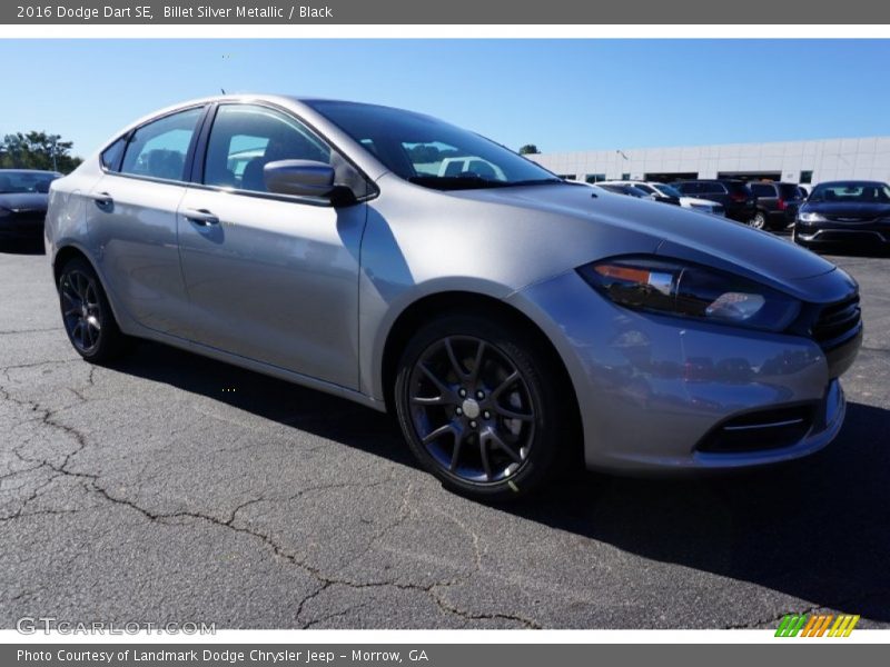 Billet Silver Metallic / Black 2016 Dodge Dart SE