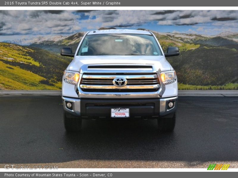 Super White / Graphite 2016 Toyota Tundra SR5 Double Cab 4x4