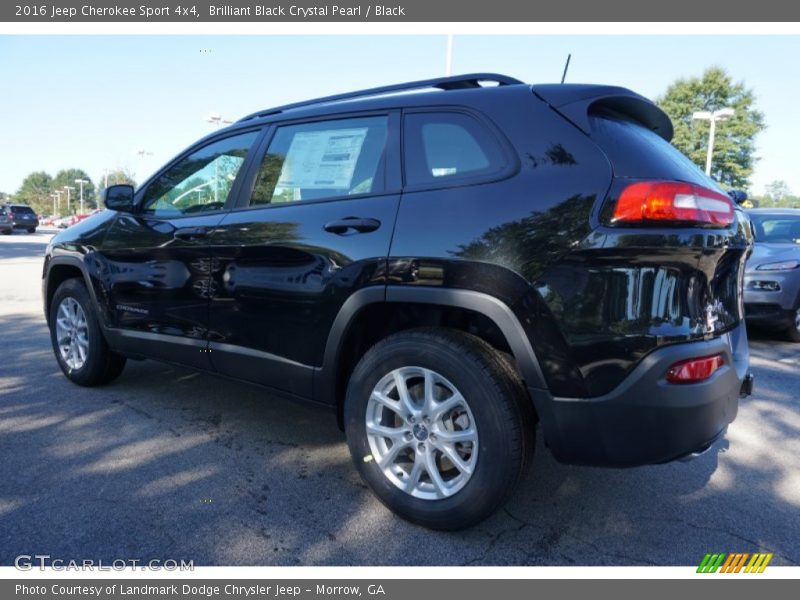 Brilliant Black Crystal Pearl / Black 2016 Jeep Cherokee Sport 4x4