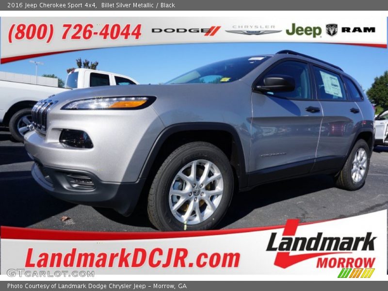 Billet Silver Metallic / Black 2016 Jeep Cherokee Sport 4x4