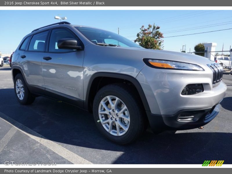 Billet Silver Metallic / Black 2016 Jeep Cherokee Sport 4x4