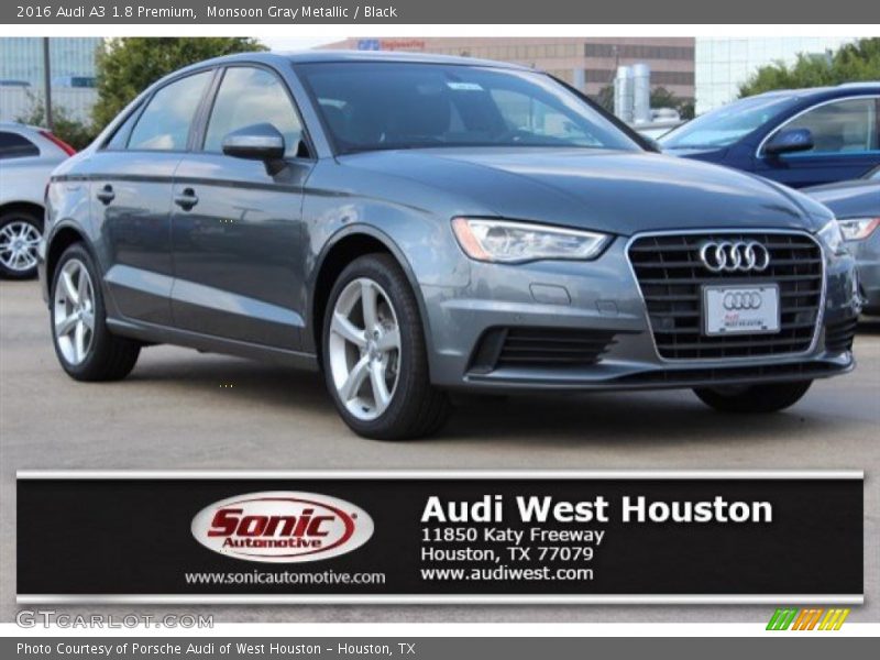 Monsoon Gray Metallic / Black 2016 Audi A3 1.8 Premium