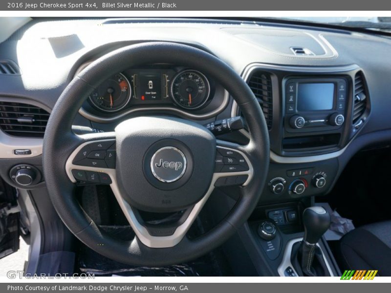 Billet Silver Metallic / Black 2016 Jeep Cherokee Sport 4x4