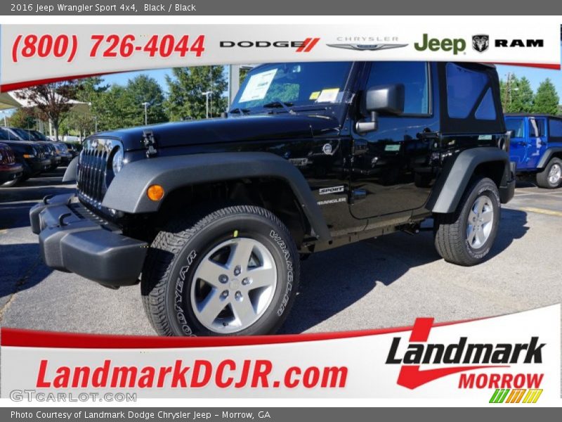 Black / Black 2016 Jeep Wrangler Sport 4x4