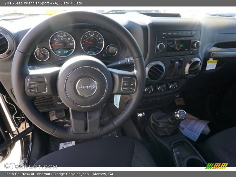 Black / Black 2016 Jeep Wrangler Sport 4x4