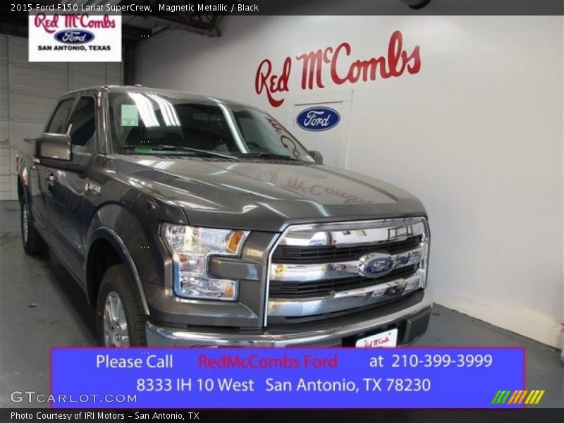 Magnetic Metallic / Black 2015 Ford F150 Lariat SuperCrew