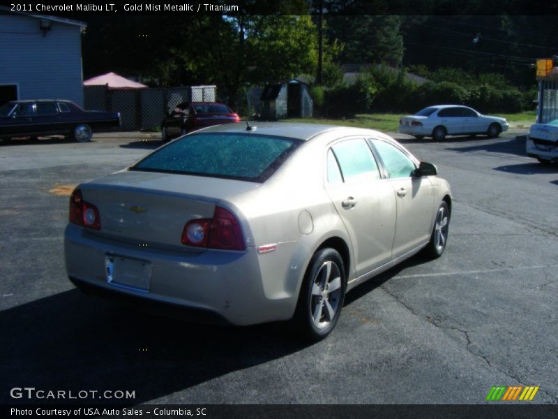 Gold Mist Metallic / Titanium 2011 Chevrolet Malibu LT