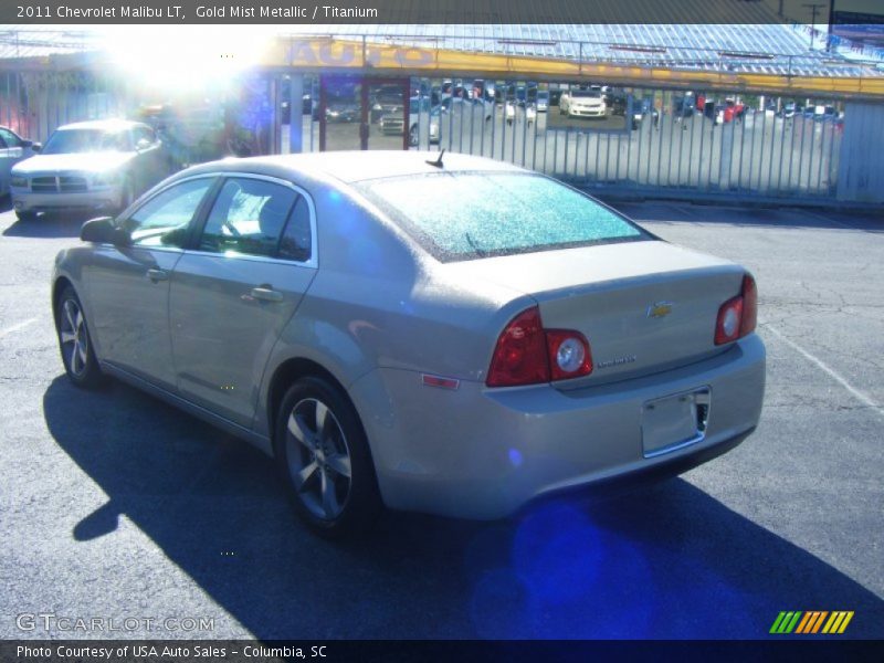 Gold Mist Metallic / Titanium 2011 Chevrolet Malibu LT
