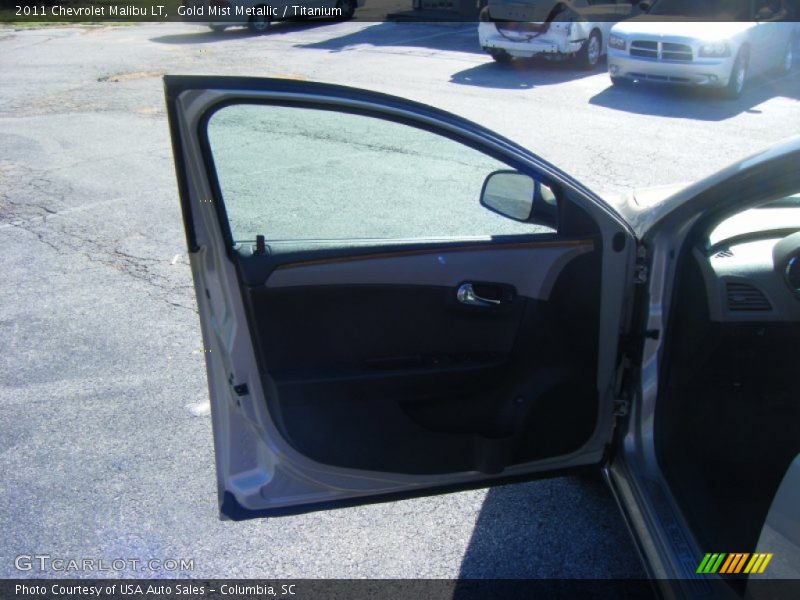 Gold Mist Metallic / Titanium 2011 Chevrolet Malibu LT
