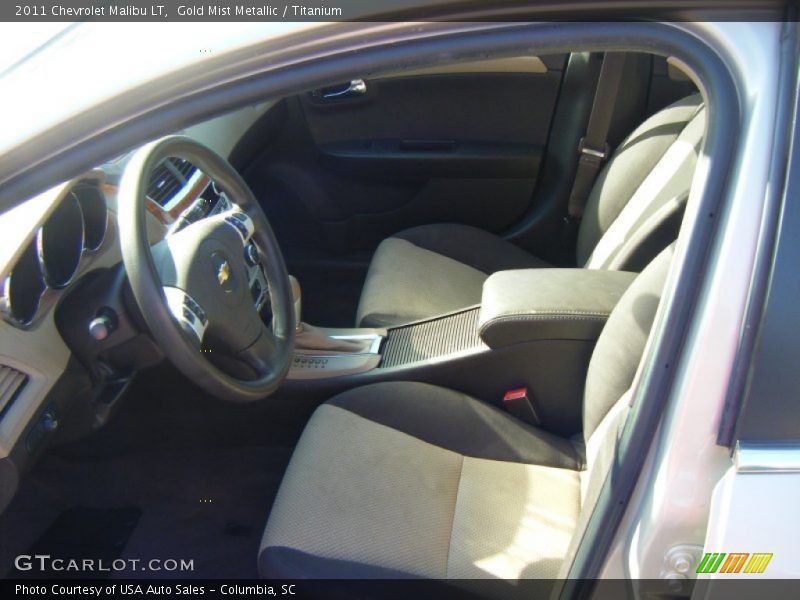 Gold Mist Metallic / Titanium 2011 Chevrolet Malibu LT
