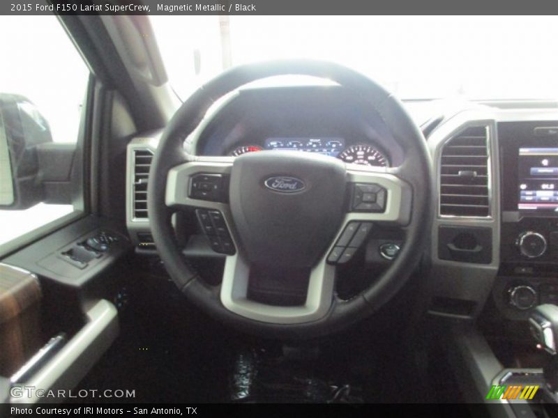 Magnetic Metallic / Black 2015 Ford F150 Lariat SuperCrew