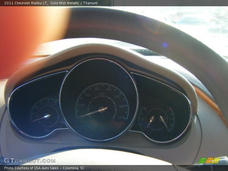 Gold Mist Metallic / Titanium 2011 Chevrolet Malibu LT