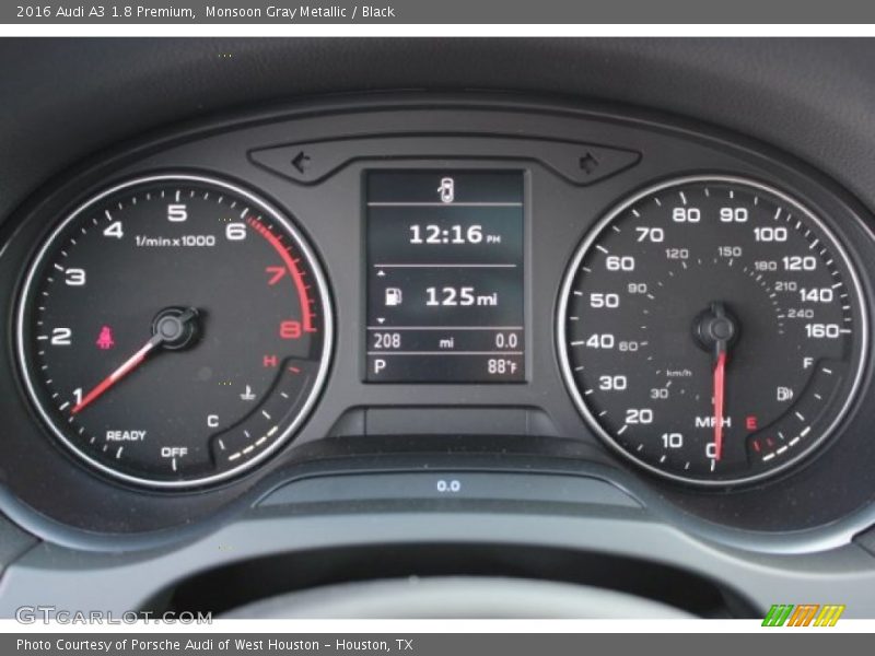 Monsoon Gray Metallic / Black 2016 Audi A3 1.8 Premium