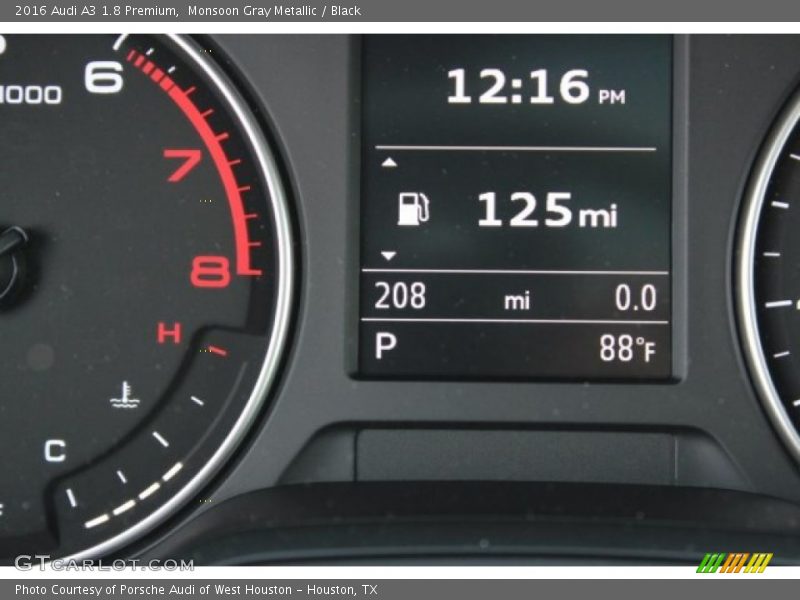Monsoon Gray Metallic / Black 2016 Audi A3 1.8 Premium
