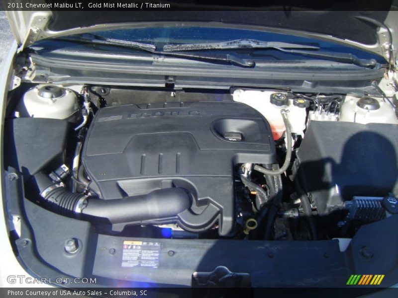 Gold Mist Metallic / Titanium 2011 Chevrolet Malibu LT
