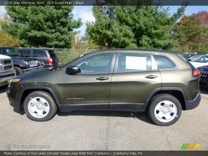 ECO Green Pearl / Black 2016 Jeep Cherokee Sport