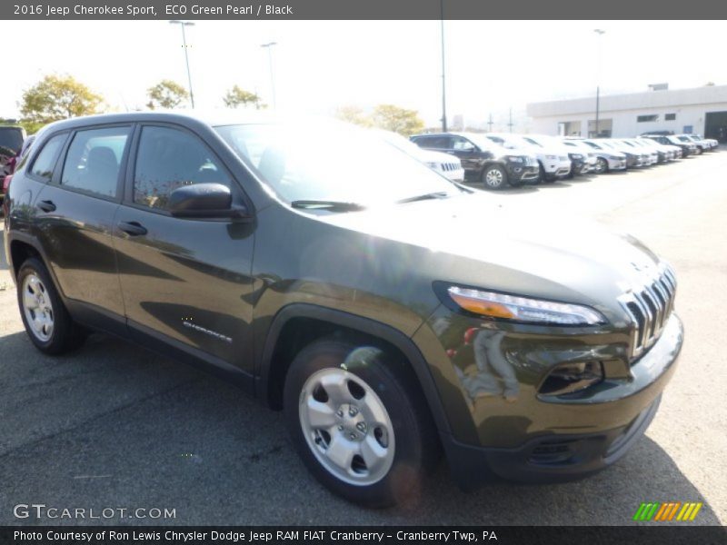 ECO Green Pearl / Black 2016 Jeep Cherokee Sport