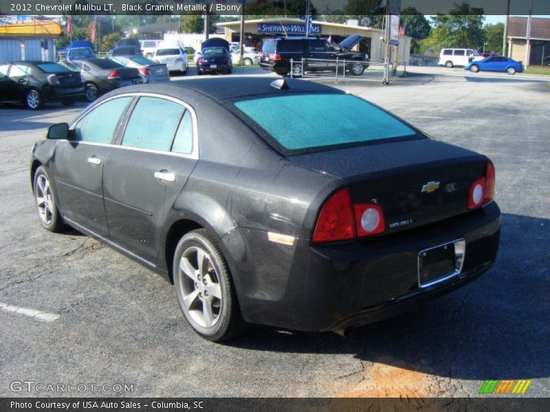 Black Granite Metallic / Ebony 2012 Chevrolet Malibu LT